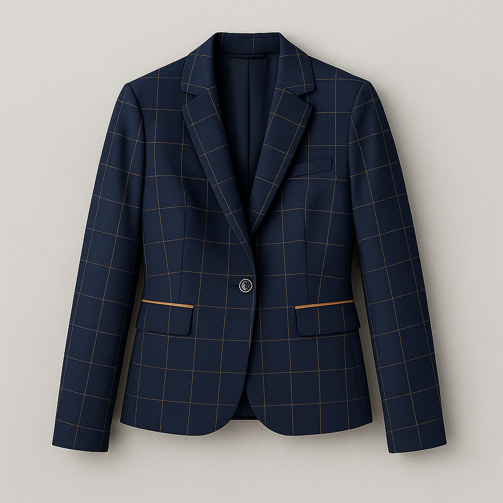 Damen Anzug elegant, Zweiteiliger Hosenanzug im Britischen Slim Fit Stil für Büro & Business