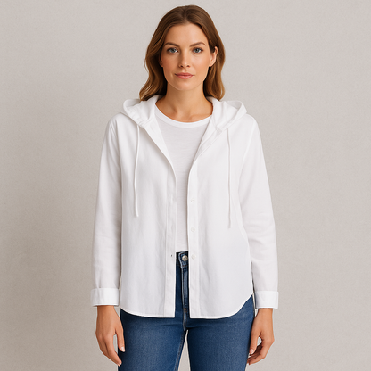 Damen Bluse, Elegante Sommer Bluse aus Leinen für Freizeit & Büro