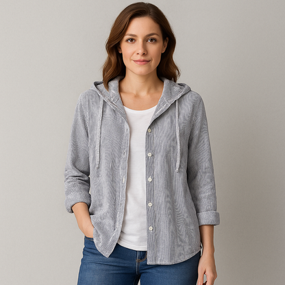 Damen Bluse, Elegante Sommer Bluse aus Leinen für Freizeit & Büro