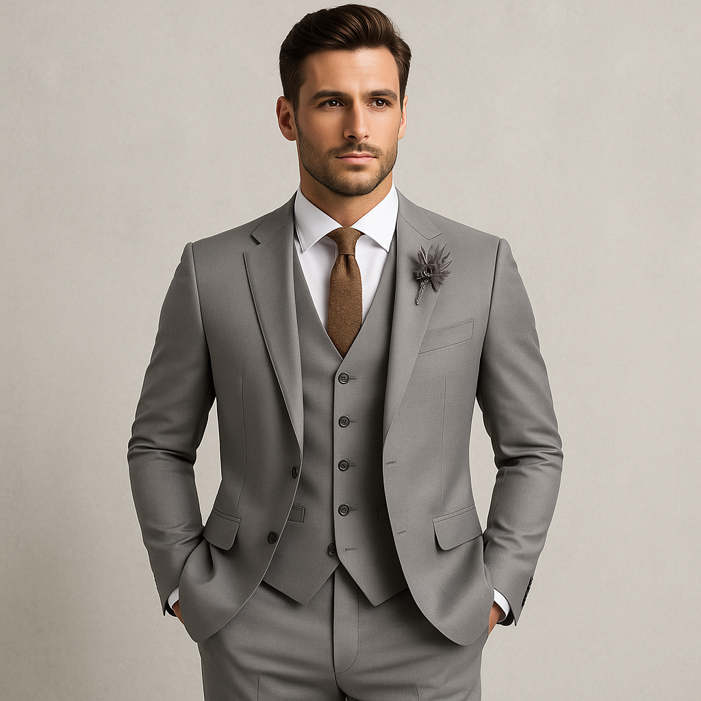 Eleganter Herren Anzug, Slim Fit Business & Hochzeitsanzug aus hochwertigem Stoff