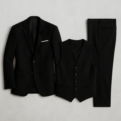 Eleganter Herren Anzug, Slim Fit Business & Hochzeitsanzug aus hochwertigem Stoff