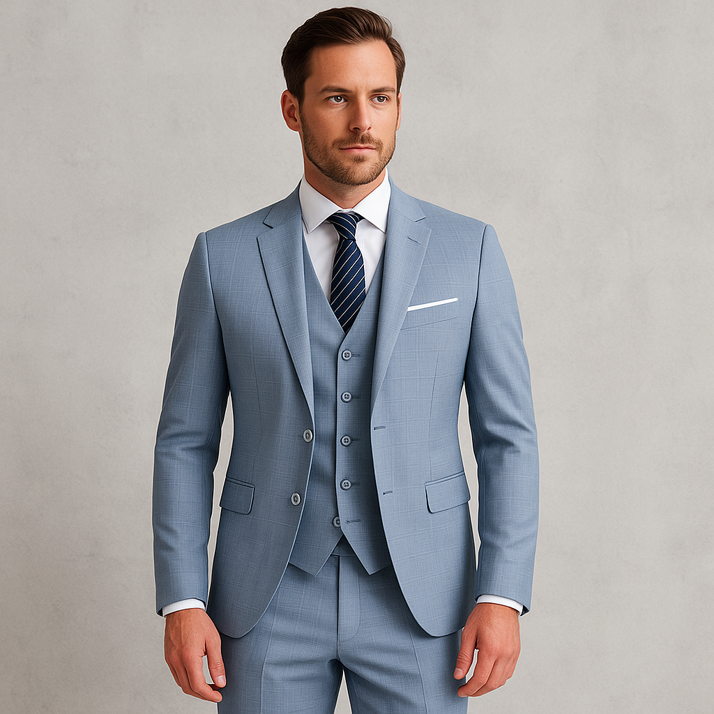 Herren Business Anzug, Slim Fit Eleganter Anzug für Büro & Hochzeit