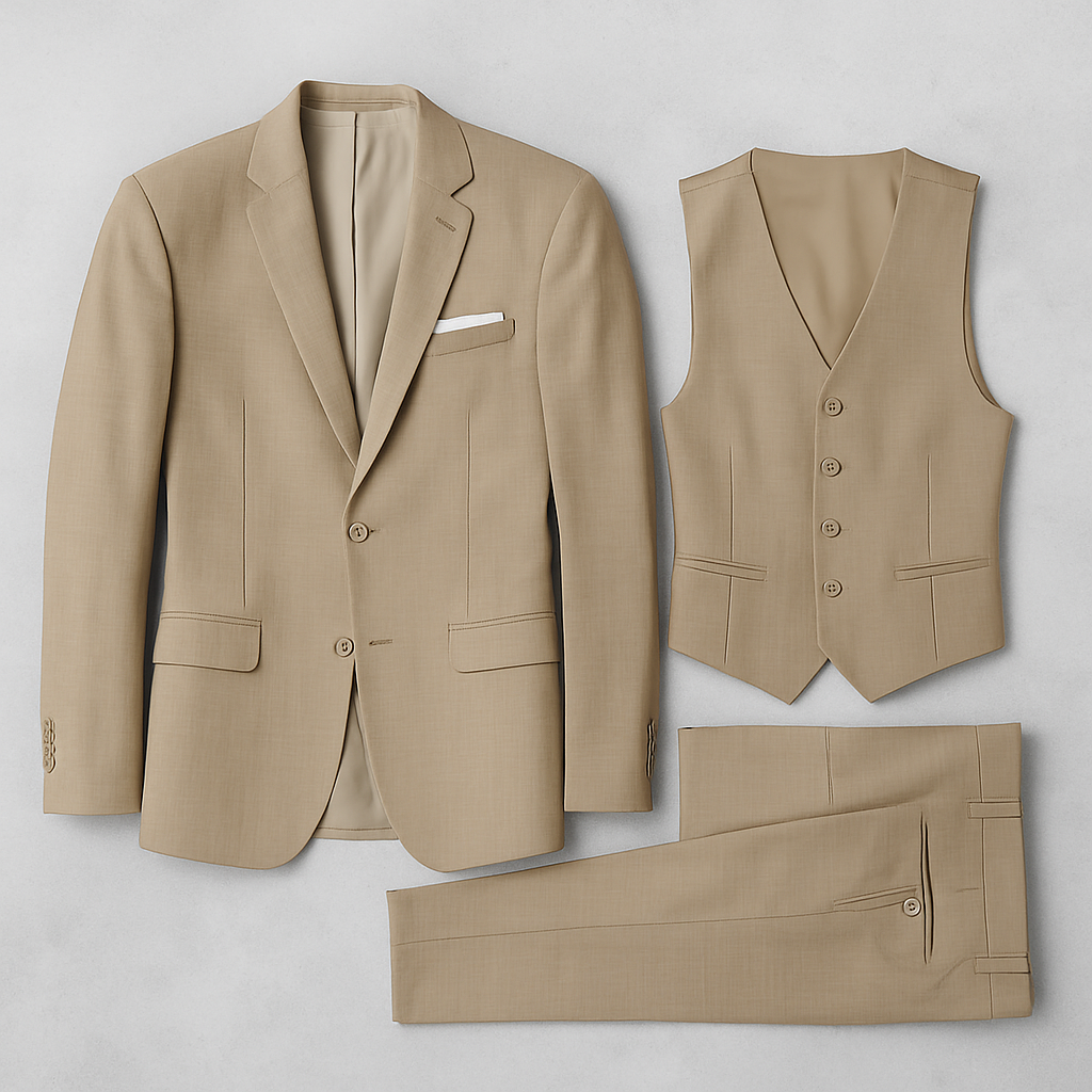 Herren Business Anzug, Slim Fit Eleganter Anzug für Büro & Hochzeit