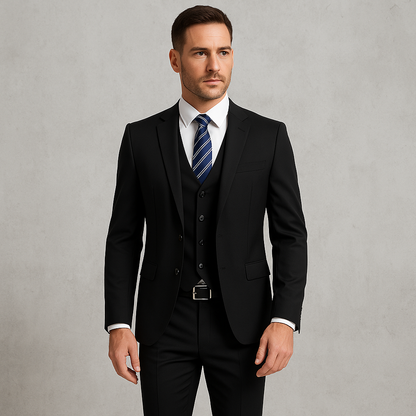 3-teiliger Herren Anzug, Slim Fit Business & Hochzeitsanzug im modernen Stil