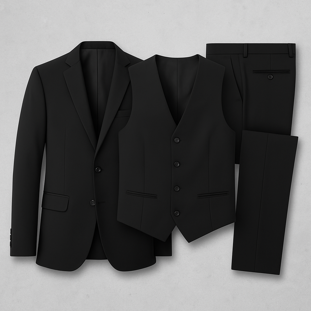 3-teiliger Herren Anzug, Slim Fit Business & Hochzeitsanzug im modernen Stil