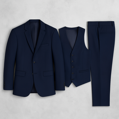 3-teiliger Herren Anzug, Slim Fit Business & Hochzeitsanzug im modernen Stil