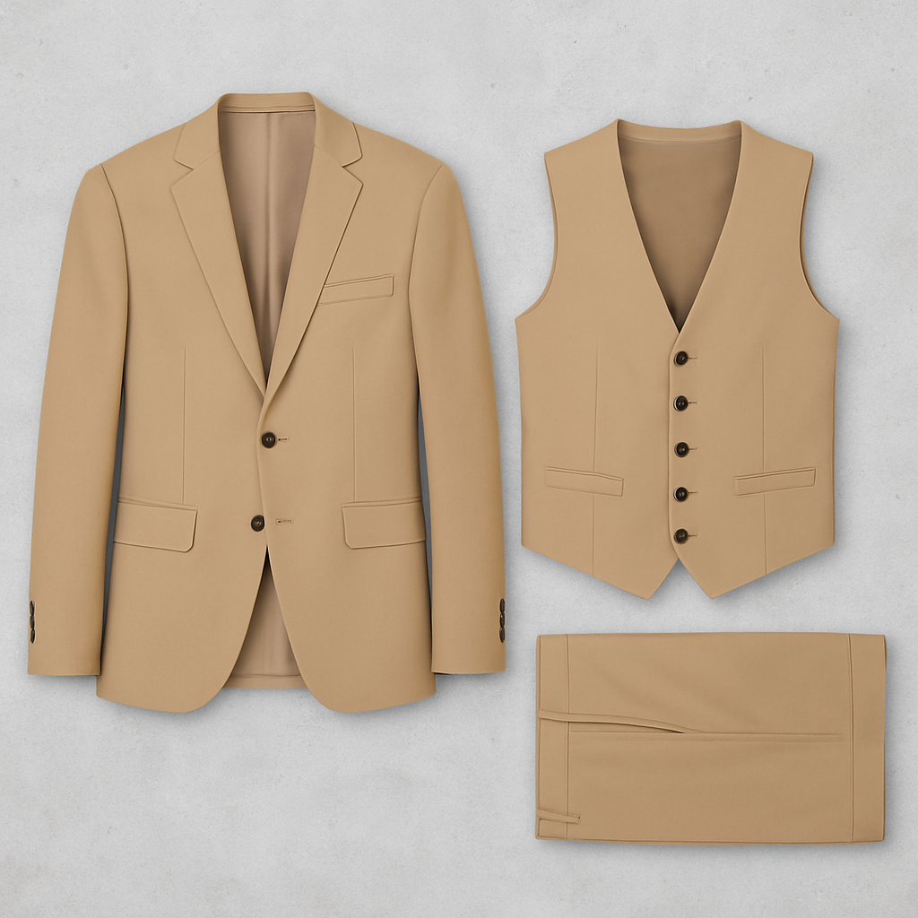 3-teiliger Herren Anzug, Slim Fit Business & Hochzeitsanzug im modernen Stil