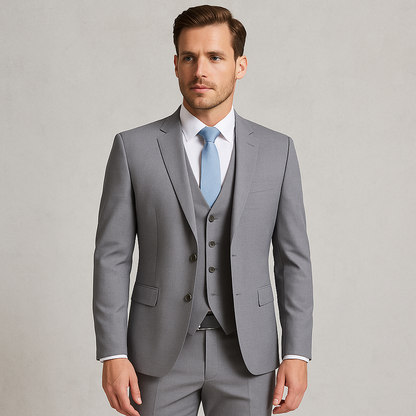 3-teiliger Herren Anzug, Slim Fit Business & Hochzeitsanzug im modernen Stil