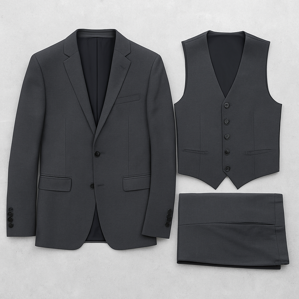 3-teiliger Herren Anzug, Slim Fit Business & Hochzeitsanzug im modernen Stil