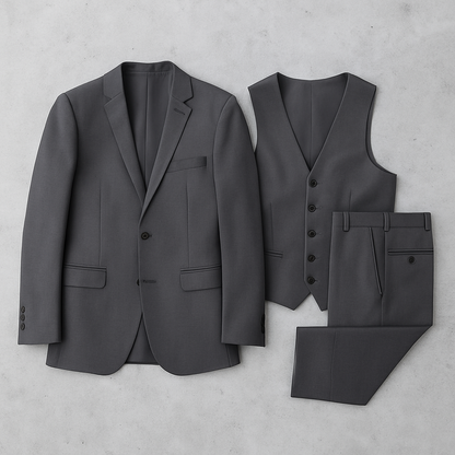 3-teiliger Herren Anzug, Slim Fit Business & Hochzeitsanzug im modernen Stil