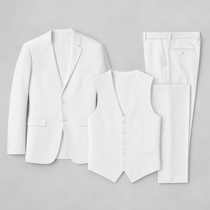 3-teiliger Herren Anzug, Slim Fit Business & Hochzeitsanzug im modernen Stil