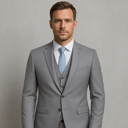 3-teiliger Herren Anzug, Slim Fit Business & Hochzeitsanzug im modernen Stil