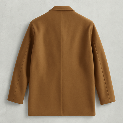 Zweireihiger Herren Mantel, Eleganter Wintermantel aus doppellagiger Wolle