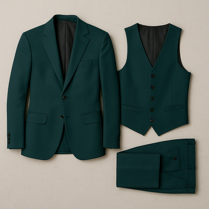 3-teiliger Herren Anzug Übergröße, Eleganter Slim Fit Business & Hochzeitsanzug