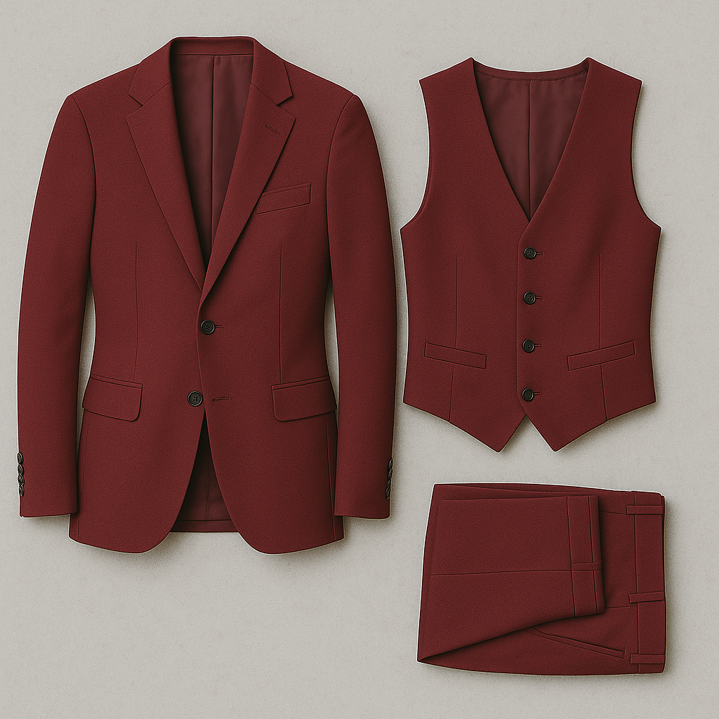 3-teiliger Herren Anzug Übergröße, Eleganter Slim Fit Business & Hochzeitsanzug