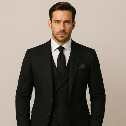 3-teiliger Herren Anzug Übergröße, Eleganter Slim Fit Business & Hochzeitsanzug