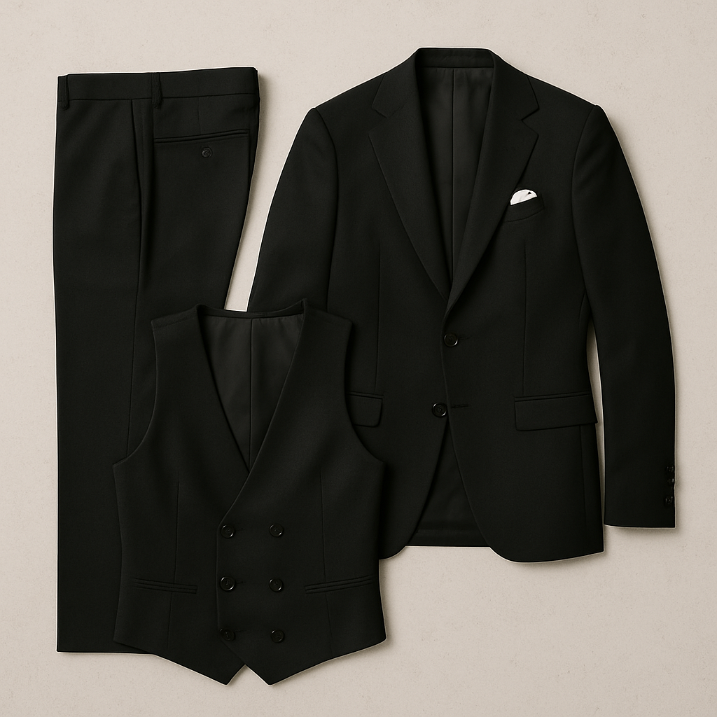 3-teiliger Herren Anzug Übergröße, Eleganter Slim Fit Business & Hochzeitsanzug