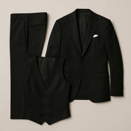 3-teiliger Herren Anzug Übergröße, Eleganter Slim Fit Business & Hochzeitsanzug