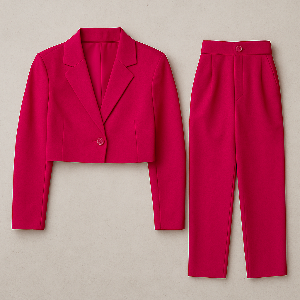 Damen Anzug Slim Fit, Eleganter Hosenanzug für Büro & Business Meetings