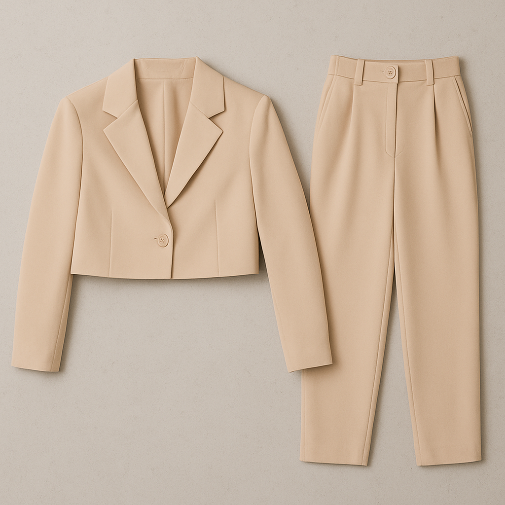 Damen Anzug Slim Fit, Eleganter Hosenanzug für Büro & Business Meetings