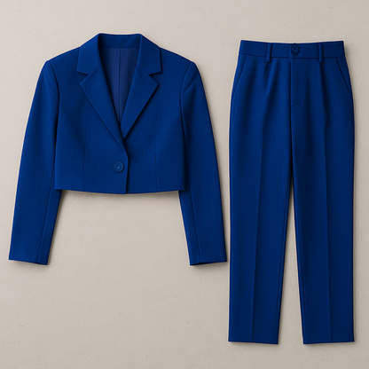 Damen Anzug Slim Fit, Eleganter Hosenanzug für Büro & Business Meetings