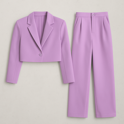 Damen Anzug Slim Fit, Eleganter Hosenanzug für Büro & Business Meetings