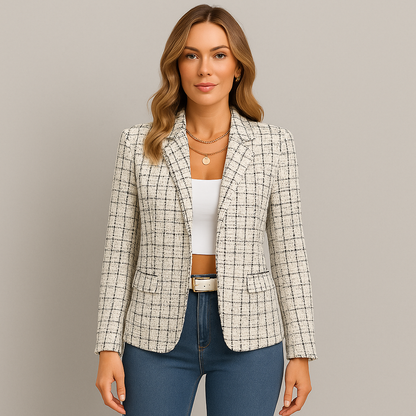Damen Blazer elegant, Slim Fit Business Blazer für Büro & Meetings