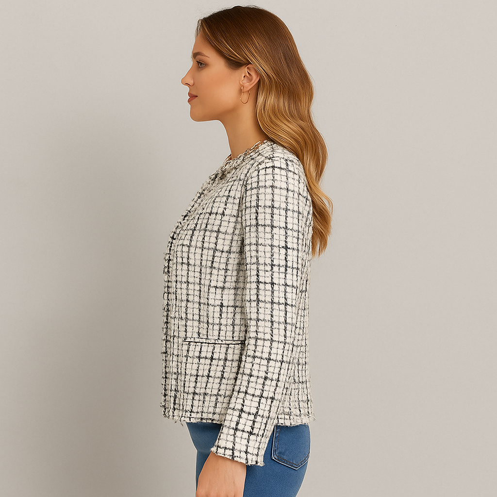 Damen Blazer elegant, Slim Fit Business Blazer für Büro & Meetings