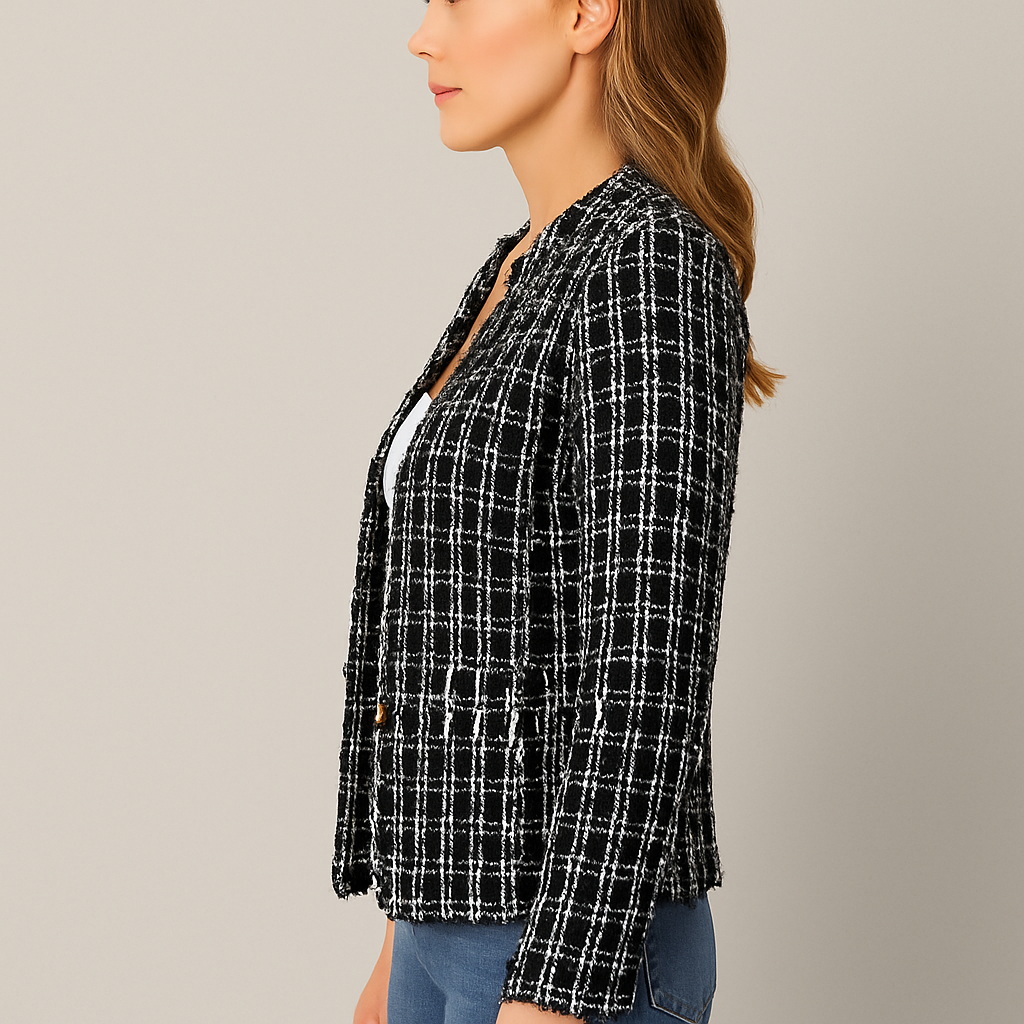 Damen Blazer elegant, Slim Fit Business Blazer für Büro & Meetings