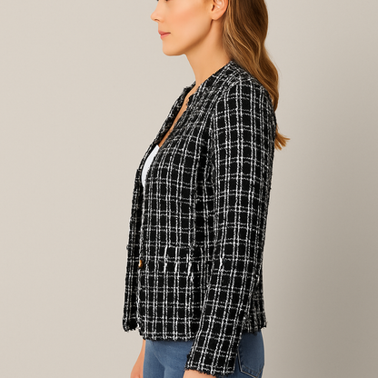 Damen Blazer elegant, Slim Fit Business Blazer für Büro & Meetings