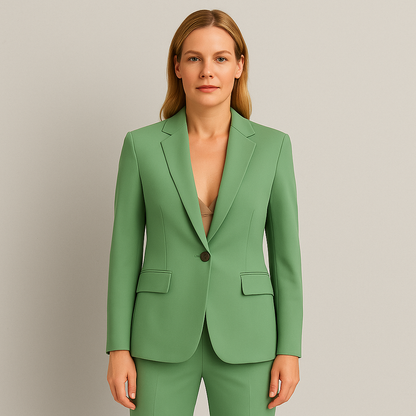 Damen Anzugjacke elegant, Schmaler Blazer im Slim Fit für Büro & Business Meetings