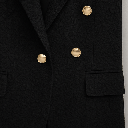 Damen Blazer doppellagig, Eleganter Einfarbiger Business Blazer im Modernen Slim Fit Stil