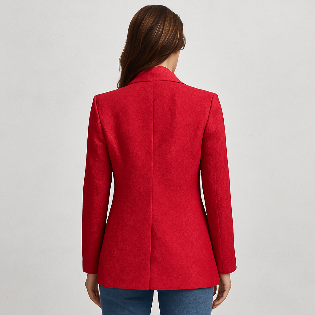 Damen Blazer doppellagig, Eleganter Einfarbiger Business Blazer im Modernen Slim Fit Stil