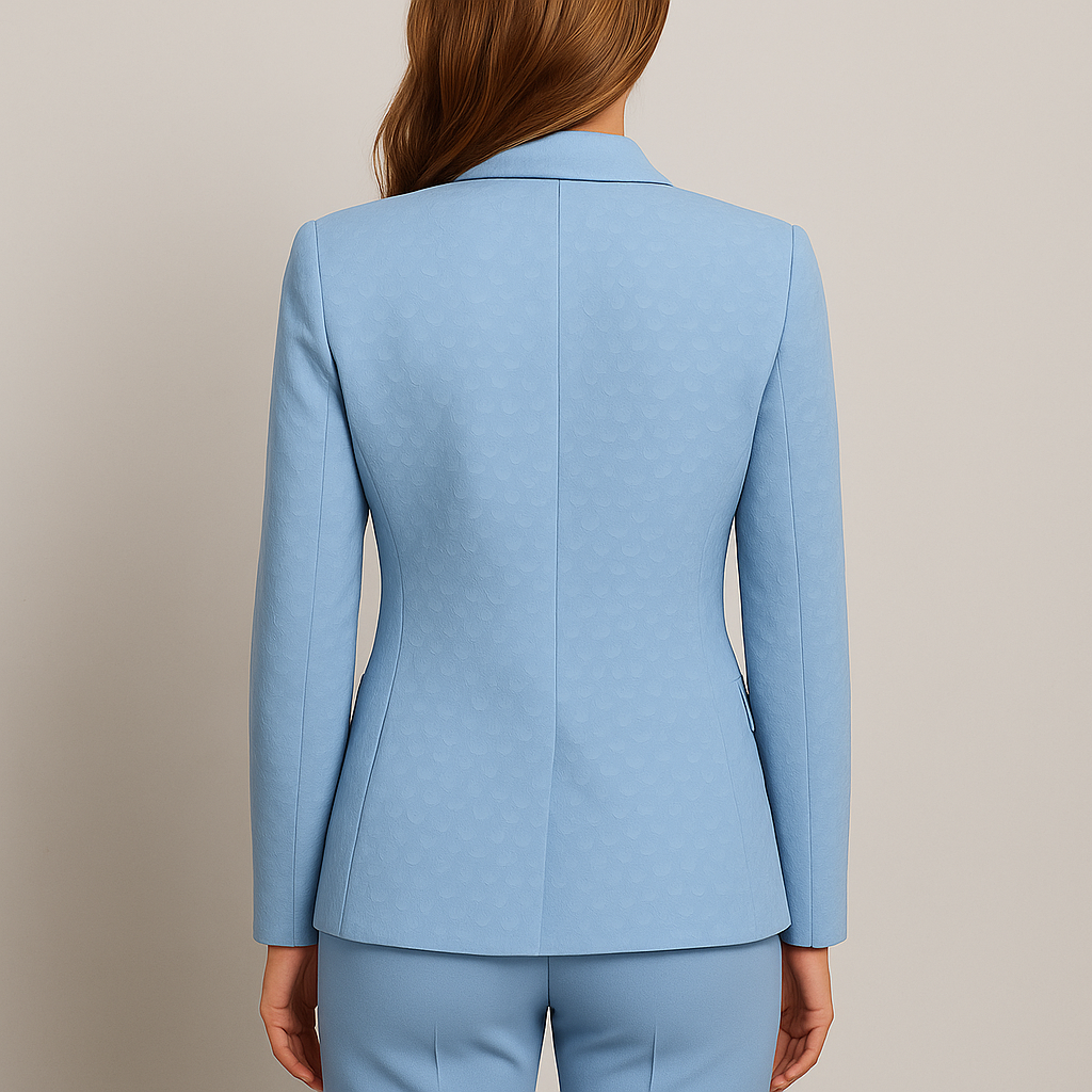 Damen Blazer doppellagig, Eleganter Einfarbiger Business Blazer im Modernen Slim Fit Stil