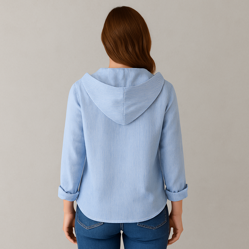 Damen Bluse, Elegante Sommer Bluse aus Leinen für Freizeit & Büro