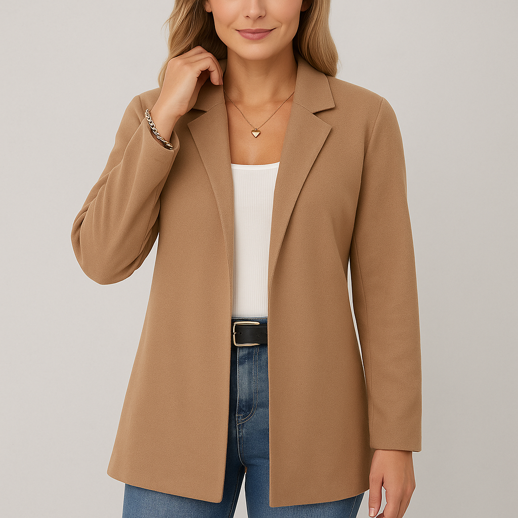 Damen Mantel elegant, Schmaler Wintermantel mit langen Ärmeln für Büro & Alltag