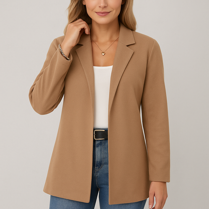 Damen Mantel elegant, Schmaler Wintermantel mit langen Ärmeln für Büro & Alltag