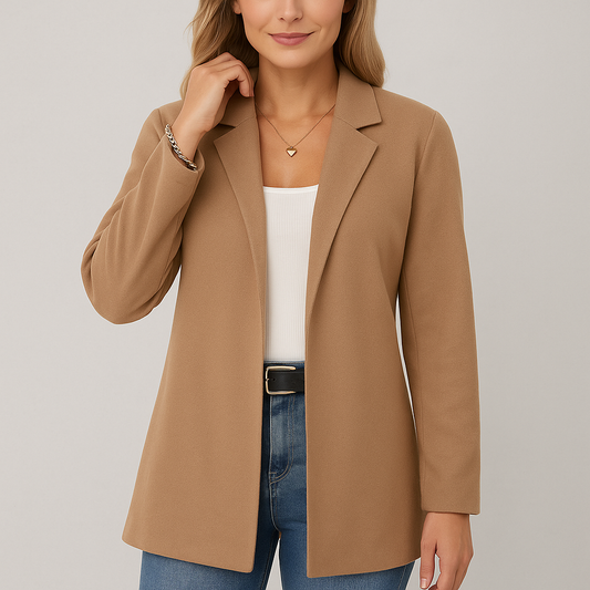 Damen Mantel elegant, Schmaler Wintermantel mit langen Ärmeln für Büro & Alltag