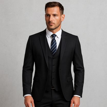 3-teiliger Herren Anzug, Slim Fit Business & Hochzeitsanzug im modernen Stil