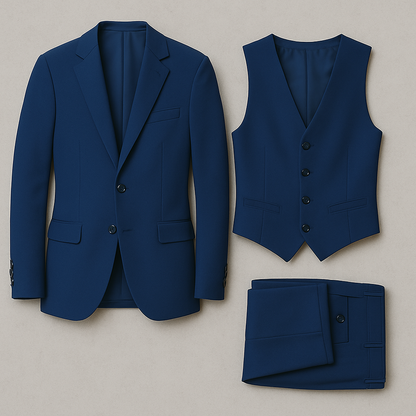 3-teiliger Herren Anzug Übergröße, Eleganter Slim Fit Business & Hochzeitsanzug